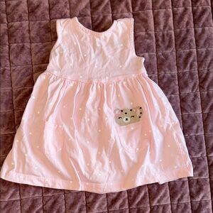 Carter's Pink Polka Dot Casual Dress 12 Months